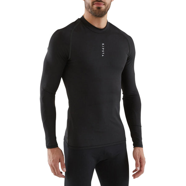 SOUS-VETEMENT THERMIQUE HAUT MANCHES LONGUES ADULTE NOIR KEEPCOMFORT 100 -  Decathlon