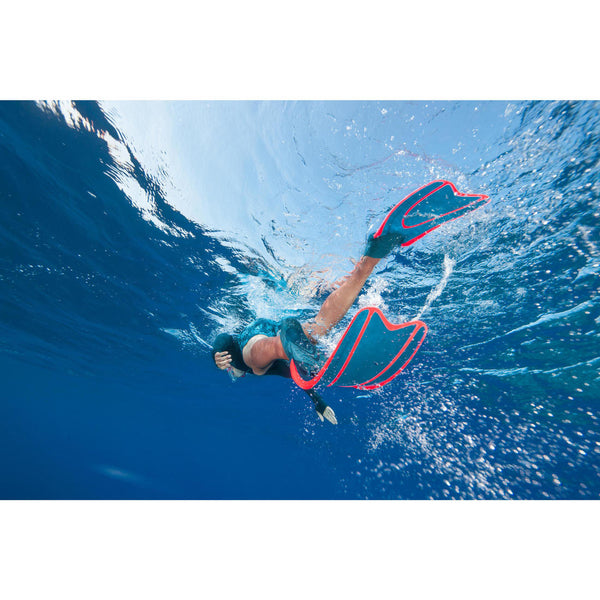 Palmes de Natation Tonifins 500 Bleu Corail - Decathlon