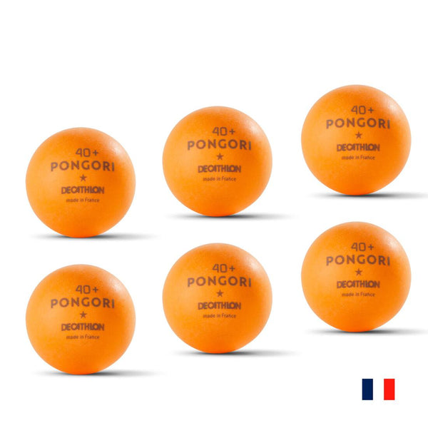 BALLES DE TENNIS DE TABLE TTB 100 1* 40+ x6 (fabriquée en France)