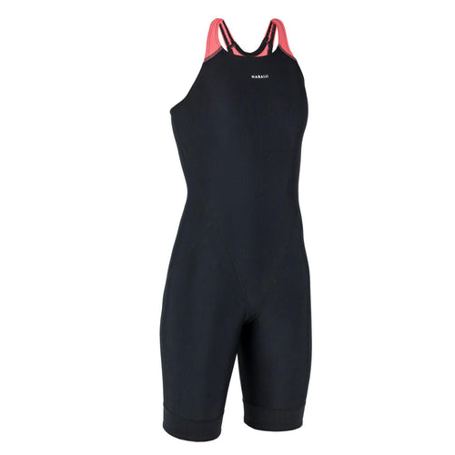 





Maillot de bain de natation 1 pièce shorty fille Kamyleon noir