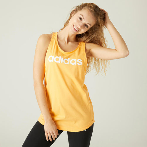 





Débardeur Fitness femme dos en x droit coton - Linear orange