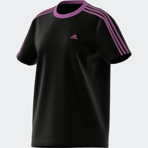 





T-SHIRT DE FITNESS SOFT TRAINING ADIDAS FEMME NOIR & LILAS