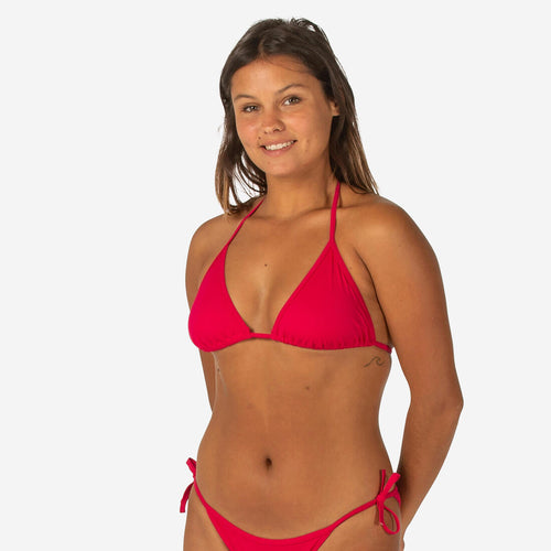 





HAUT DE MAILLOT DE BAIN FEMME TRIANGLE COULISSANT MAE CORAIL FLUO