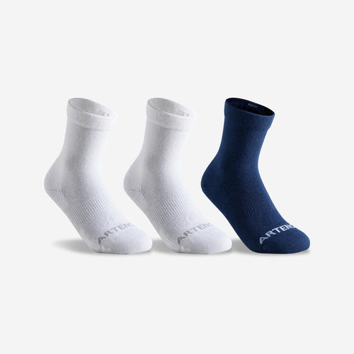 





CHAUSSETTES TENNIS ENFANT HAUTES  RS 160 MARINE LOT DE 3