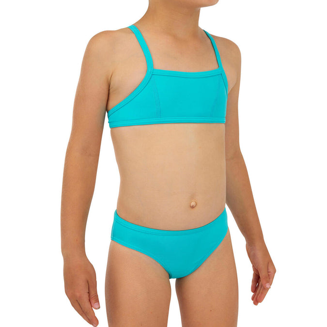 





maillot de bain 2 pièces SURF FILLE BRASSIERE TURQUOISE BALI 100, photo 1 of 6