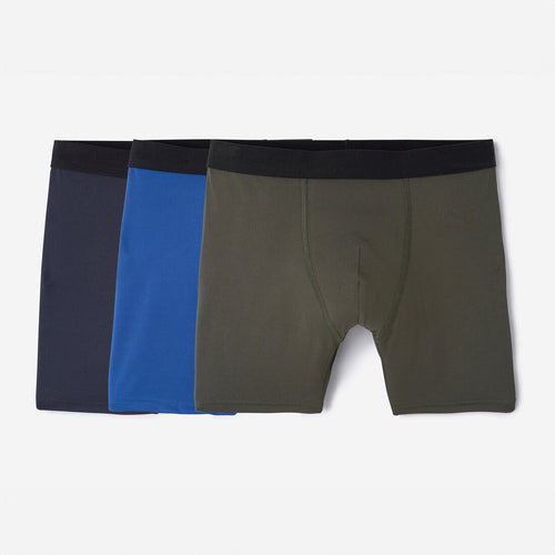 





Lot de 3 boxers respirants en microfibre Homme, Bleu foncé