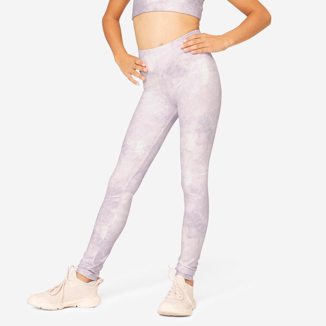 article en promo : Legging respirant fille - imprimé violet