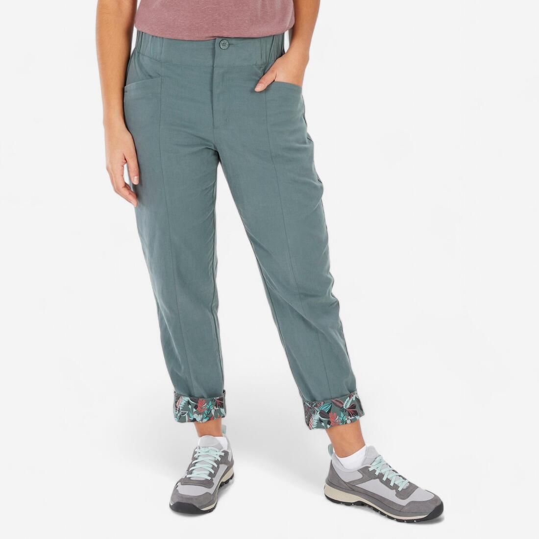 article en promo : Pantalon de randonnée en lin femme, nh500