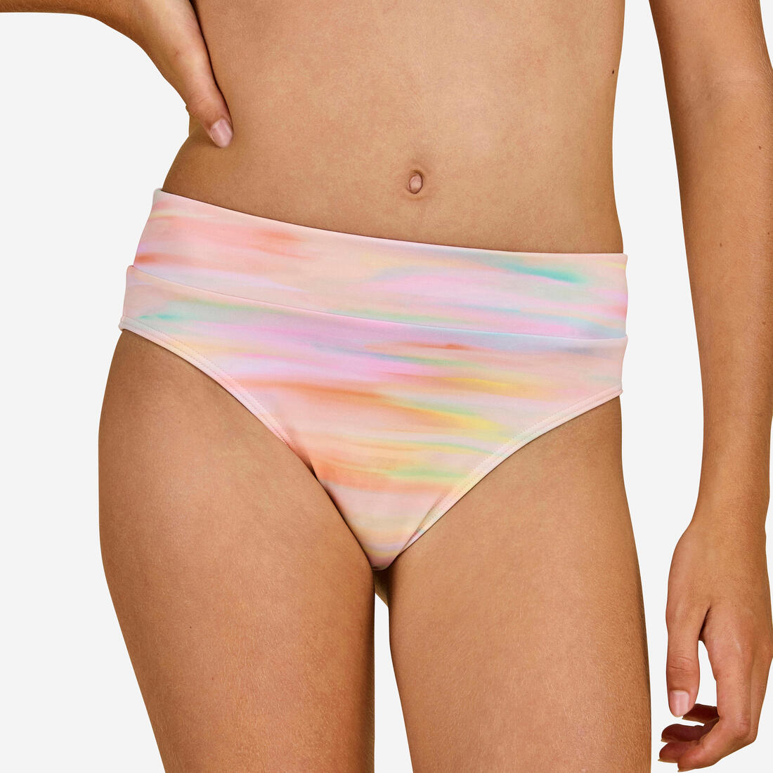 article en promo : Bas de maillot de bain taille haute bao fille 500