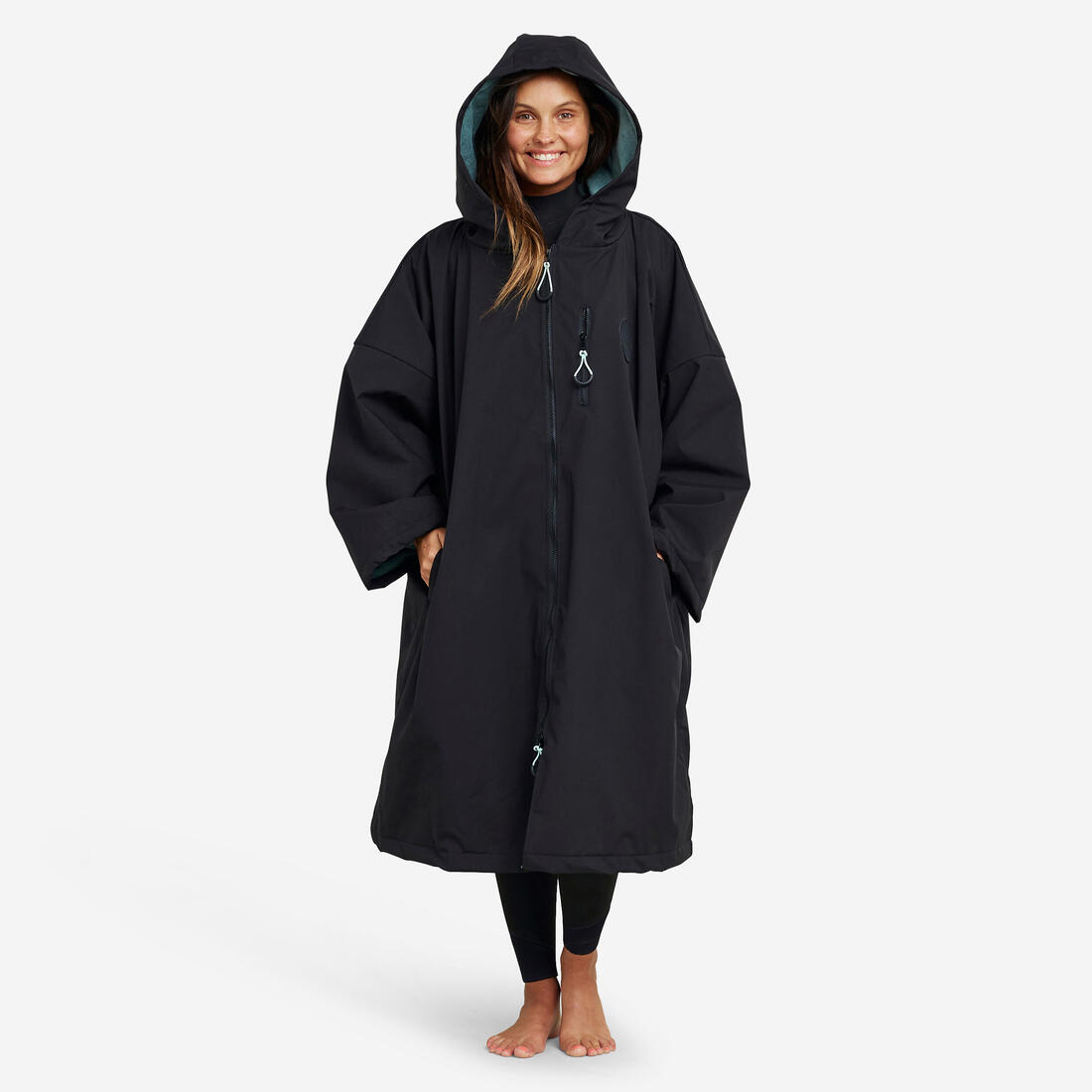article en promo: Poncho surf adulte, 950 noir