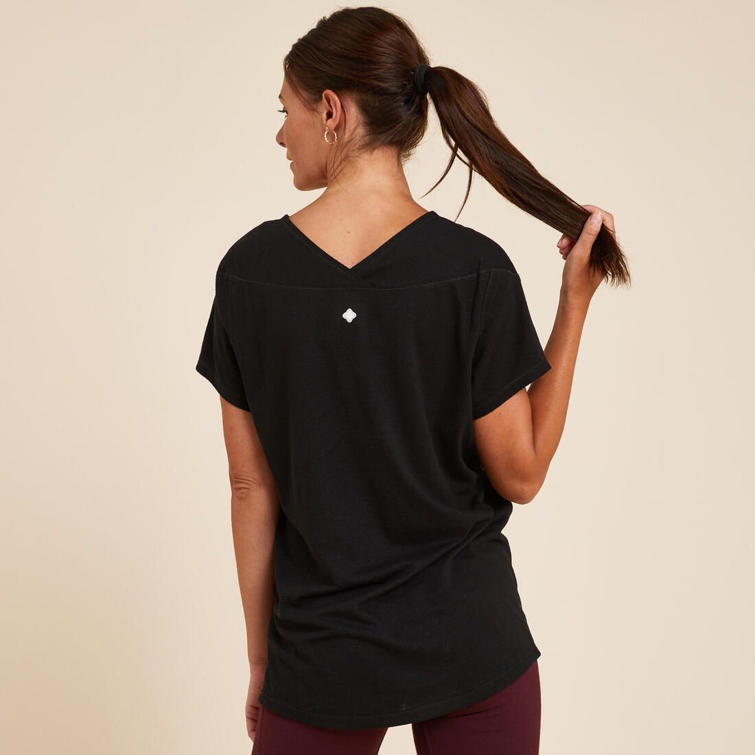 article en promo : T-shirt yoga doux femme