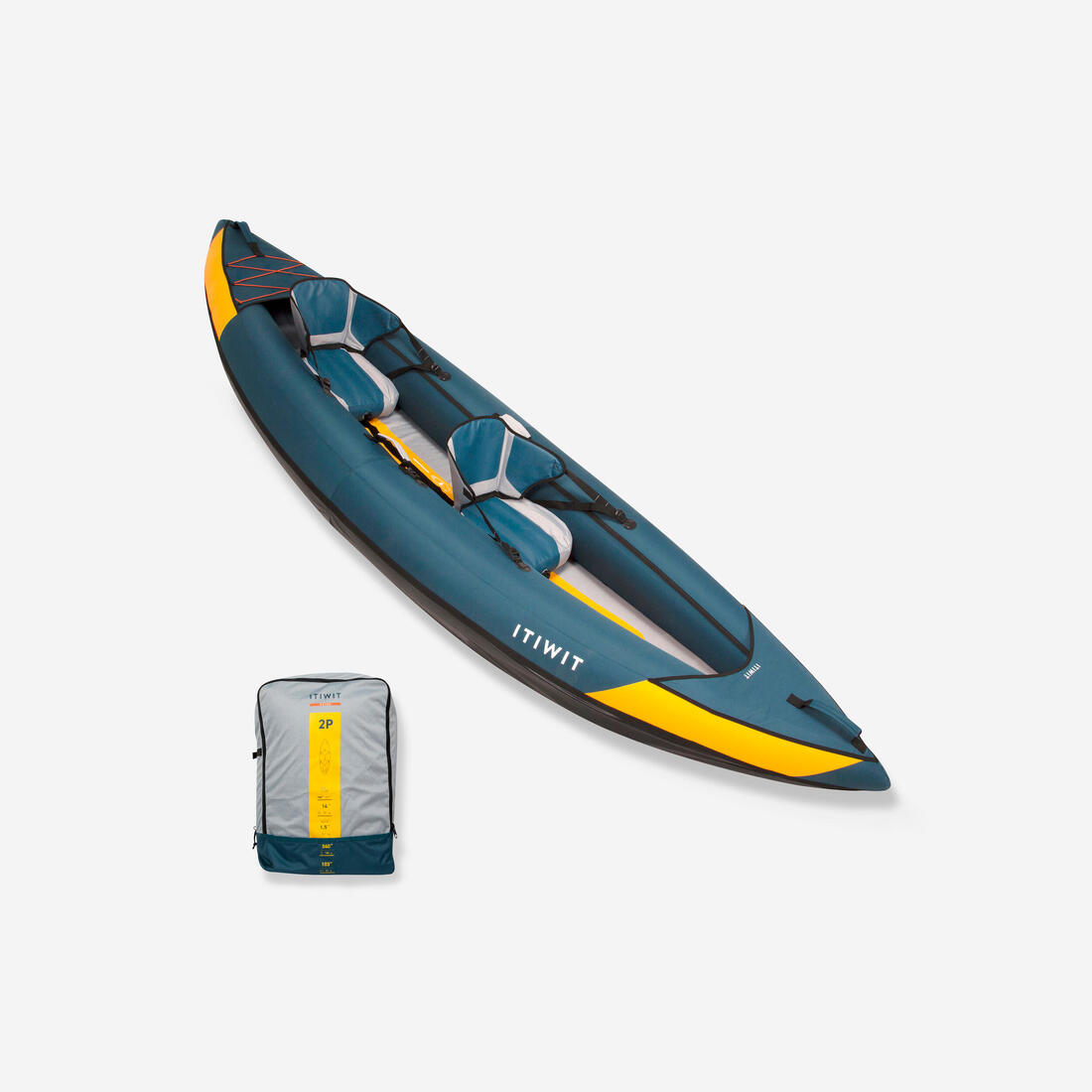 article en promo: Canoë kayak gonflable de randonnée 1/2 places