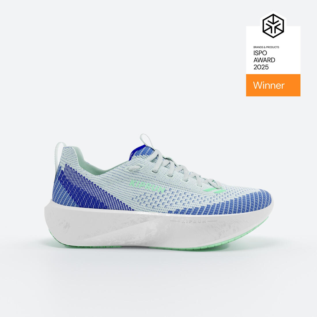 article en promo: Chaussures de running homme , kiprun kipx bleue verte