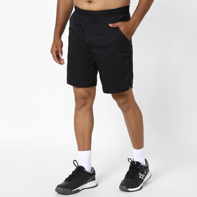 Muscle Alive Short de course à pied pour homme avec poches, entrejambe de  7,6 cm, en coton, Noir