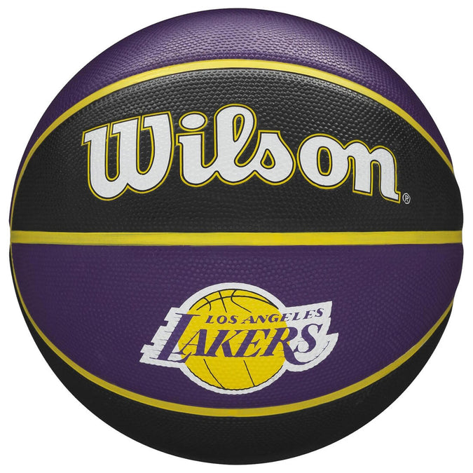 Ballon de basketball NBA taille 7 - Wilson Team Tribute Lakers violet