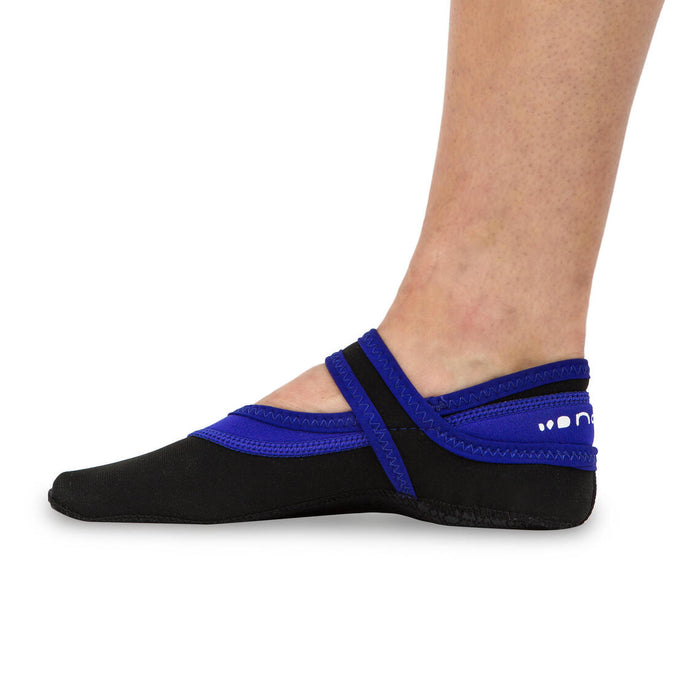 Chaussons Aquagym Aquaballerine noir bleu Decathlon Guadeloupe