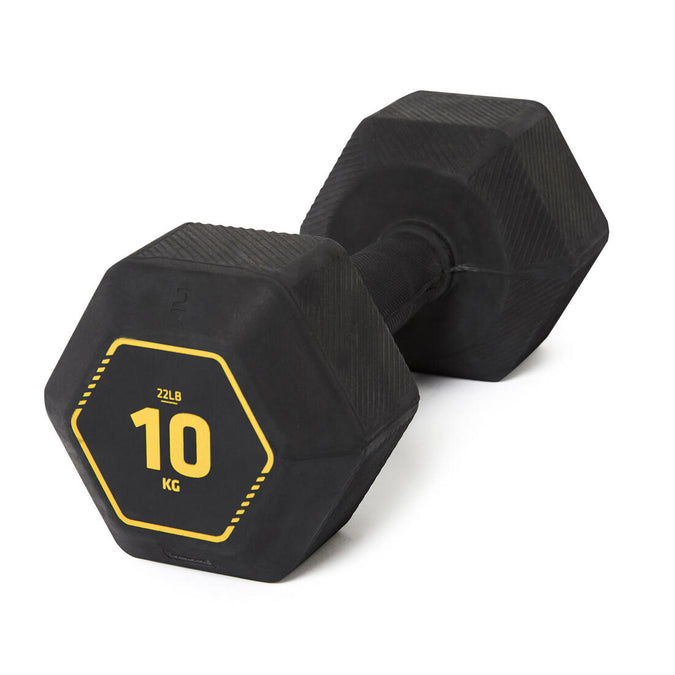 Haltères de cross training et musculation 10 kg - Dumbbell hexagonale