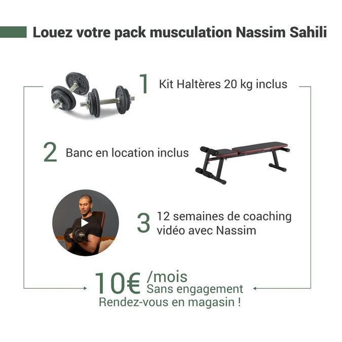 Banc de musculation pliable, inclinable, abdominaux - bench 500 fold  CORENGTH