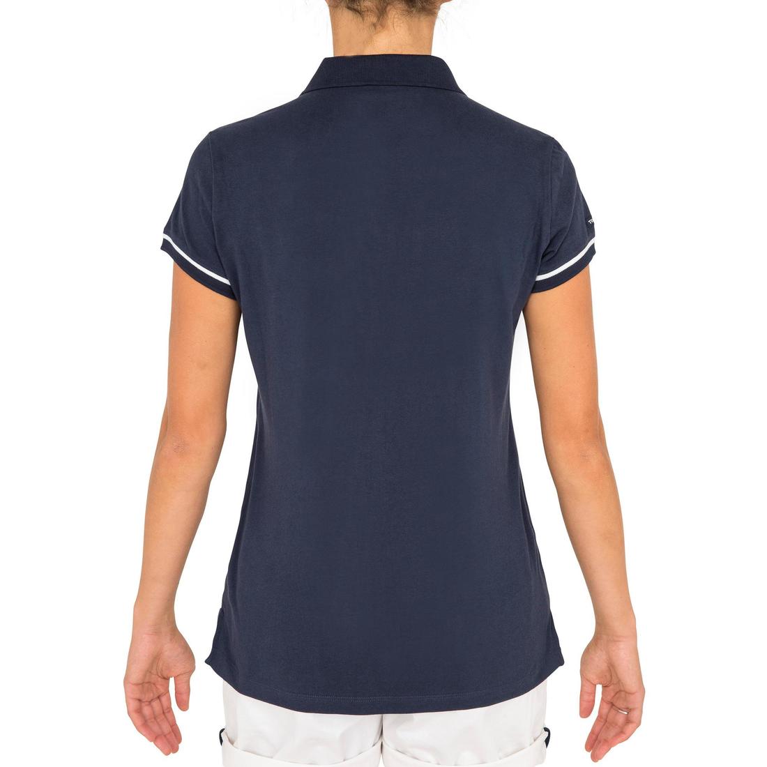Polo Manches courtes Voile aventure 100 Femme Bleu