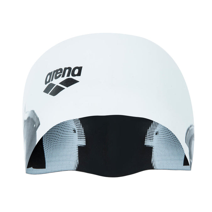 Bonnet de natation silicone REVERSIBLE blanc/noir casque ARENA