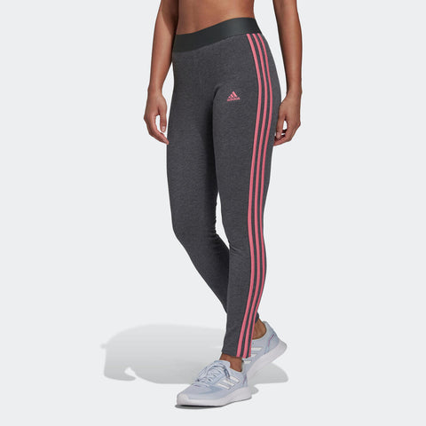 





Legging fitness long coton majoritaire taille haute femme - Adidas 3 bandes gris