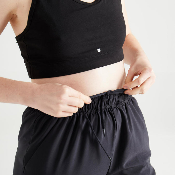 Pantalon de jogging de sport pour femmes - Noir - Fitness - Taille élastique