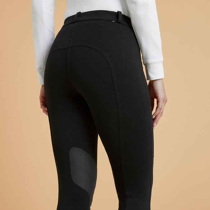 Pantalon équitation femme 560 JUMP basanes silicone bordeaux - Decathlon