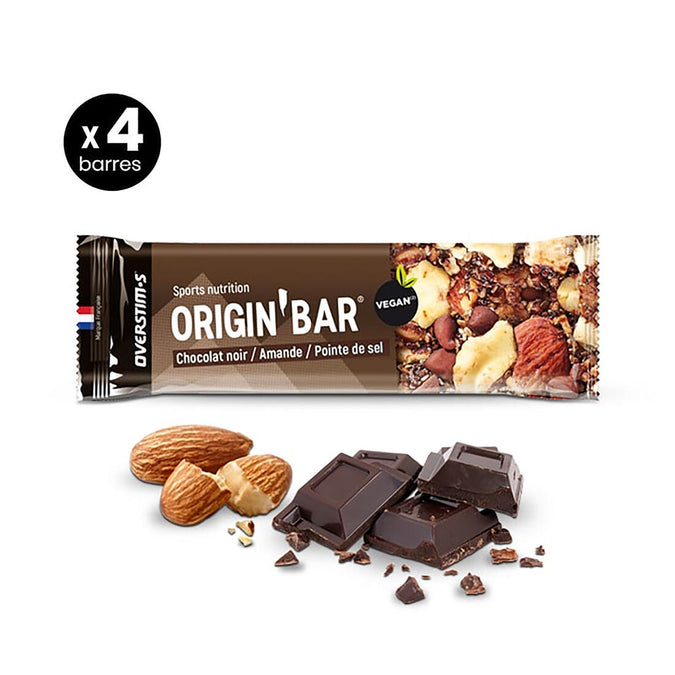





Overstims Barre Origin' Bar Chocolat Noir - Amande - Pointe de sel 4x 40g, photo 1 of 6