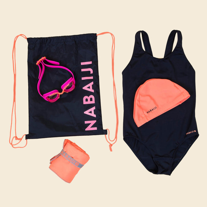 





Kit natation fille 100 START : maillot de bain, lunettes, bonnet, serviette, sac, photo 1 of 5