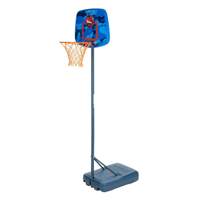 Panier de basketball enfant K500 vaisseau bleu. 1,30m à 1,60m. Jusqu'à