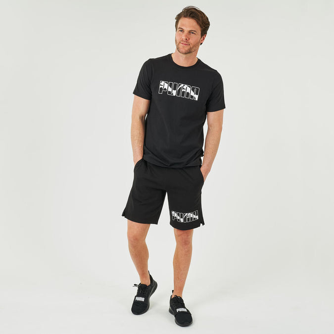 





T-shirt fitness Puma Logo manches courtes slim 100% coton col rond homme noir, photo 1 of 6