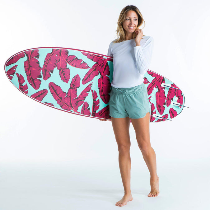 TEE SHIRT ANTI UV FEMME MANCHES LONGUES SURF MALOU GREIGE (SANS