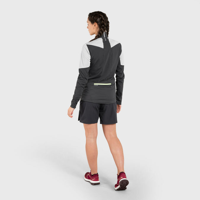 MAILLOT DE TRAIL RUNNING MANCHES LONGUES SOFTSHELL FEMME