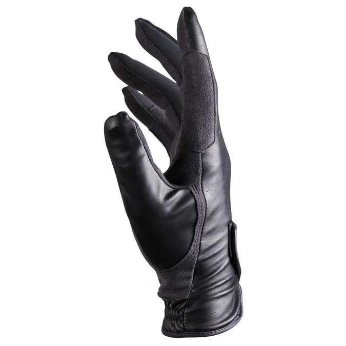 Gants équitation femme 140 noir - Decathlon