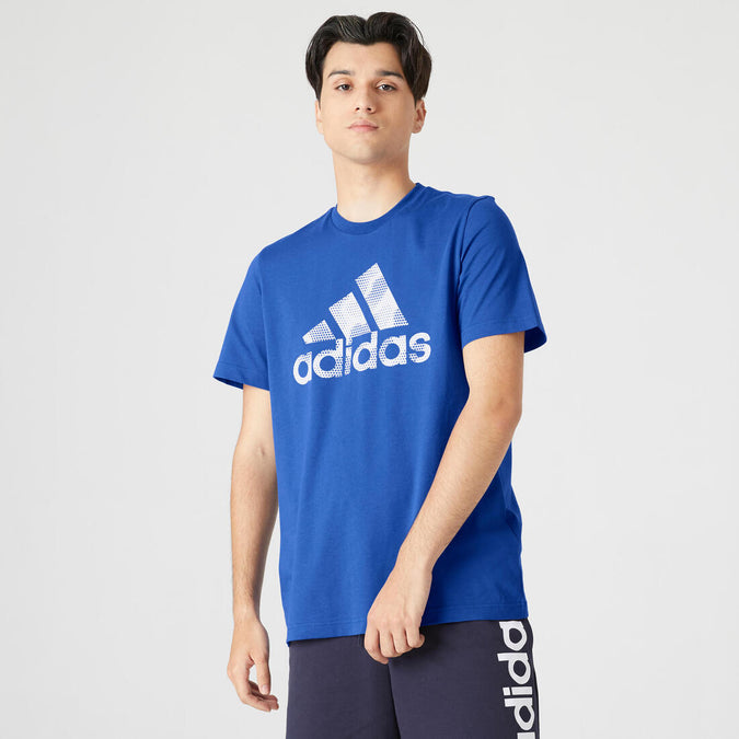 





T-shirt fitness Adidas manches courtes slim 100% coton col rond homme bleu, photo 1 of 5